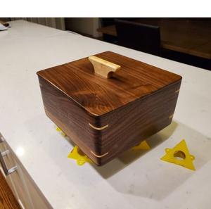 Caja de almacenamiento de madera hecha a mano con tapa plana, caja organizadora de madera Natural, contenedor de madera decorativo para el hogar y la Oficina - Product Image 6