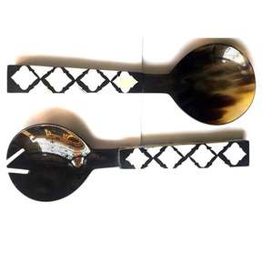 H.M.A Artisanat Ensemble de vaisselle de luxe en bois poli et corne Couverts organiques uniques pour une utilisation en fête - Product Image 1