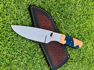 Cuchillo de caza de acero D2 hecho a mano con Funda de cuero compatible con OEM personalizable bellamente diseñado - Product Image 2