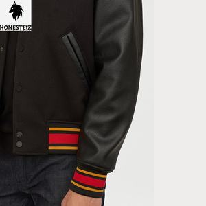 Veste universitaire en laine décontractée pour hommes, col montant, lettre à capuche de haute qualité, coupe-vent, légère, confortable, prix raisonnable - Product Image 5