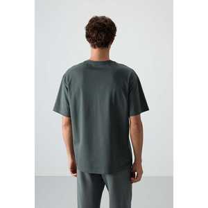 Camiseta Oversize para Hombre Color Caqui, 100% Algodón Jersey, Textura Gruesa, Estampada-88372 - Product Image 2