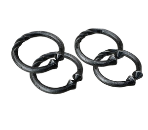 Servilletero de forma redonda, servilletero de metal negro para decoración de mesa, calidad duradera a precios asequibles - Product Image 1