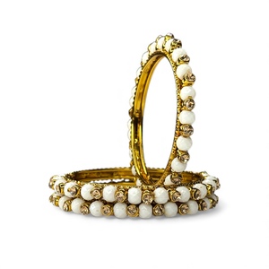 Ensemble de bracelets de mariage ethniques indiens de luxe avec imitation de perles Bijoux de haute qualité pour femmes Prix d'usine Exportation mondiale - Product Image 3