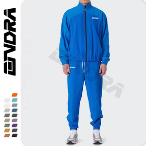 Ensemble de survêtements coupe-vent en nylon de haute qualité pour hommes, avec fermeture à glissière complète, respirant, jogging, survêtement d'automne, maternité 100% coton - Product Image 1