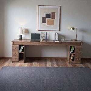 Warm Brown <b>Solid</b> <b>Wood</b> Rectangle Writing <b>Desk</b> with Smooth Worktop Drawer Storage 1-Year Warranty - Product Image 1