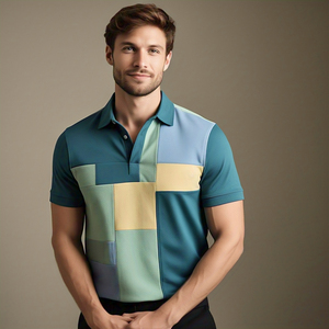 Vêtements de sport pour hommes Running Polo Golf Tee Panneau personnalisé Street Style Polo Shirt Hommes Fashion Casual Polos Mens - Product Image 6