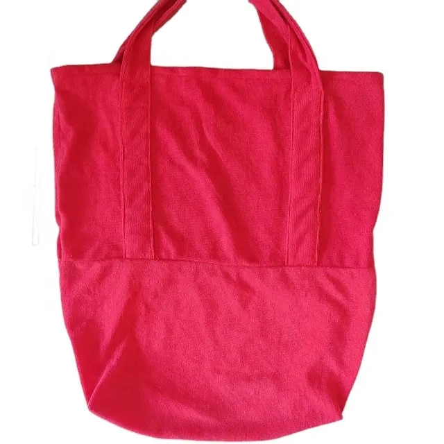 Polyester éponge shopper plage sac cadeau promotionnel but production en vrac en gros éponge de haute qualité avec support inférieur