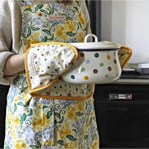 Olla caliente de acero inoxidable para cocinar y servir alimentos, cazuelas para calentar alimentos, suministro de utensilios de cocina, mesa esmaltada de Color crema - Product Image 1