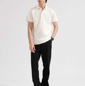 เสื้อโปโลแฟชั่นอินเทรนด์สำหรับผู้ชายทรงสลิมฟิตผ้าฝ้ายลำลองฤดูร้อนเสื้อสไตล์สตรีทสวมใส่สบาย - Product Image 4