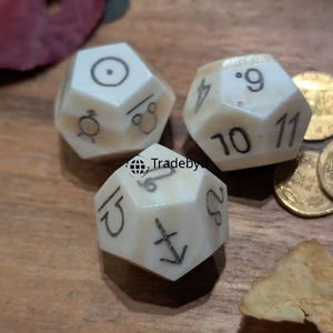 Luxury <b>Polyhedral</b> Bone <b>Dice</b> 7-Piece Set Durable Eco-Friendly Unique for RPG Board Games Tradebyd - Product Image 1