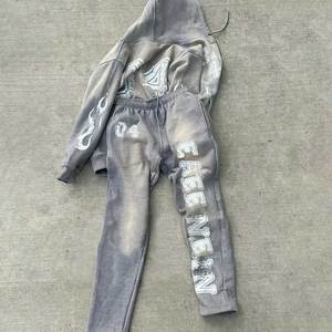 Ensemble de survêtements en coton épais avec logo personnalisé pantalons de survêtement respirants et surdimensionnés à broderie intégrale pour l'hiver grande taille - Product Image 5