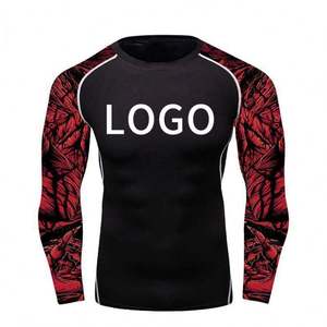 Los hombres más vendidos Rash Guard Venta al por mayor Hombres Rash Guard Ropa de entrenamiento Hombres Custom Rash Guard para la venta - Product Image 4