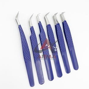 แหนบต่อขนตาสแตนเลสอุปกรณ์เสริมความงามปลายแหลมปริมาณทนทานโลโก้ตามสั่ง - Product Image 2