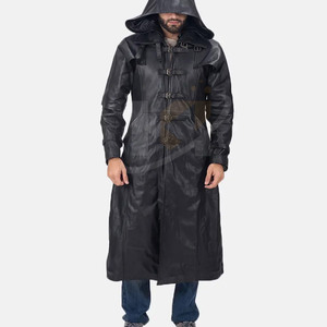 เสื้อโค้ทยาวหนังเสื้อโค้ทยาวเสื้อโค้ทยาวหนังใส่สบาย - Product Image 4