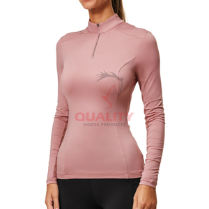 Top de equitación para mujer, camiseta atlética transpirable ecuestre, elegante, ligera, de tela elástica, que absorbe la humedad, diseñada - Product Image 4