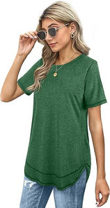 T-shirt de détresse graphique personnalisé pour les femmes Loose Vintage Style Cotton O-Neck Streetwear With Touch T-shirt de détresse pour les femmes - Product Image 6