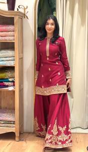 Shree Indian Exports presenta un hermoso conjunto de salwar kameez de diseño estilo actriz de televisión, con dupatta, para novias o mujeres. - Product Image 2