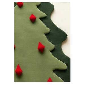 Forme d'arbre de Noël irrégulière fait à la main géométrique nouvelle-zélande laine moderne tapis à poils hauts 4*6-9 * 12ft doux bureau à domicile salon - Product Image 2