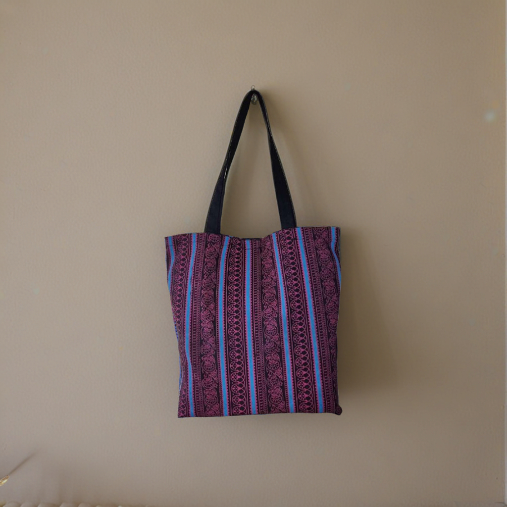 Eco Friendly Bohemian Ethnic Design Trendy Daily Use Women's Messenger Bag Instruments Print Custom Music Print Cotton Tote Bag