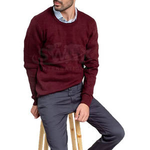 เสื้อสเวตเตอร์ผ้าผสมน้ำหนักเบา ถักนุ่ม สวมใส่สบาย อุ่นสบาย สำหรับฤดูใบไม้ร่วงและฤดูหนาว แฟชั่นใหม่สำหรับผู้ชาย - Product Image 2