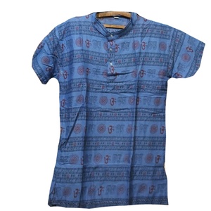 Camiseta de Yoga informal de algodón para hombre, camisa de diseñador, kurta, India, estampada, GypsyTunic, hermoso vestido - Product Image 1