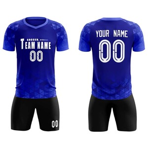 Uniforme de Fútbol Personalizado al por Mayor, Impresión Digital, 100% Poliéster, Secado Rápido, Camiseta y Pantalones Cortos de Fútbol, Absorción de Sudor, Alto Rendimiento - Product Image 1