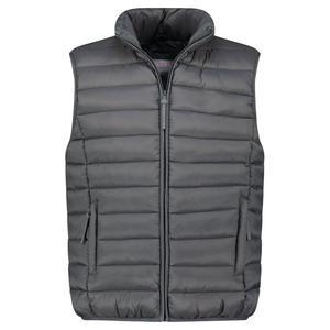 Nouveau élégant matelassé hommes manches moins bouffant veste à glissière voyage et vêtements d'hiver léger fermeture éclair poches veste personnaliser les patchs - Product Image 2