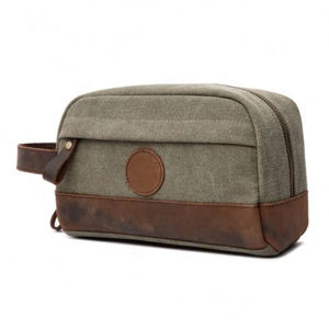 2025 nouveau produit écologique grande capacité toile pour trousse de toilette classique forme carrée noir Durable tissu sac cosmétique - Product Image 4