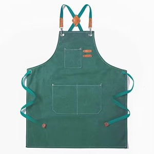 Delantales de Cocina para Adultos, Nuevos, Talla Grande, con 2 Bolsillos Laterales, Estilo Moderno de Algodón Liso para Camareros y Chefs - Product Image 3