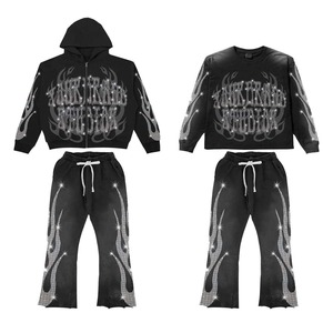 Chándal de diamantes de imitación Slim Fit Último diseño Moda de alta calidad Chándal de diamantes de imitación Personalizado Color diferente - Product Image 5