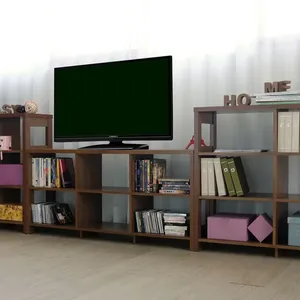 9-<b>Unit</b> Wood Bookshelves <b>Storage</b> Organizer Oopen Shelf for Bedroom Living Room Office - Product Image 5