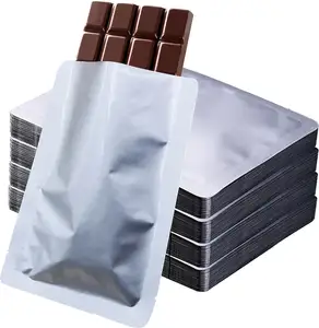 Tre lati sigillano puro foglio di alluminio Mylar per involucro di barrette di cioccolato fungo imballaggio gommoso riutilizzabile