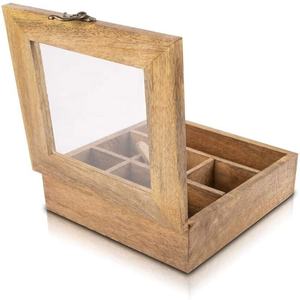 Handcrafted Wooden Spice Box with Dividers <b>for</b> <b>Organized</b> Storage of <b>Kitchen</b> Spices Herbs Seasonings and Condiments - Product Image 2