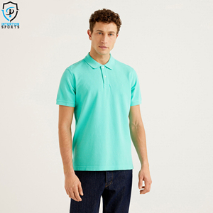 Camiseta informal 100% de algodón para hombre, Polo de manga corta, Camiseta clásica europea ajustada - Product Image 3