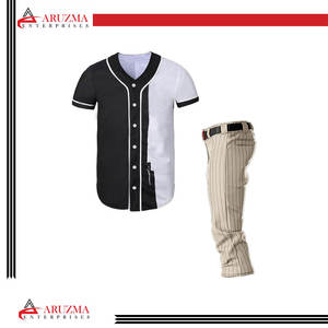 Anpassbare Button-Down-Baseball-Trikot Unisex-Sport bekleidung für Jugendliche und Erwachsene mit Baseball-Ärmel hemd Kinderuniform-Set - Product Image 2