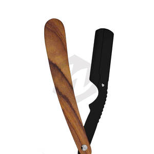 Rasoir de salon de coiffure classique en palissandre rasoir de rasage à gorge coupée en acier inoxydable avec lames rasoir droit professionnel - Product Image 3