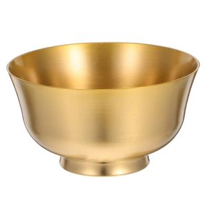 Impresionante tazón de servir decorativo de metal para el hogar, hotel, restaurante, vajilla para bodas, fiestas, color dorado, para sopa, frutas secas. - Product Image 3