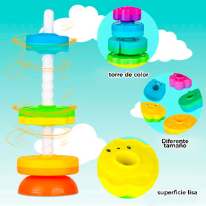 <b>Stacking</b> <b>Rings</b> Toy for Babies, Single Color, Educational, Multicolor - Assorted Colors - Product Image 6