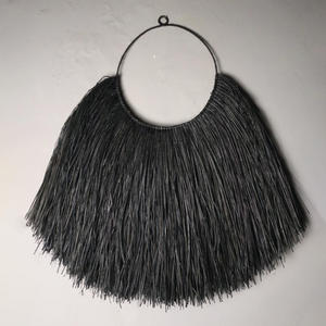 Art en herbe de mer pour la décoration de la maison, décoration suspendue en paille de raphia tissée, décoration murale en herbe de mer - Product Image 3