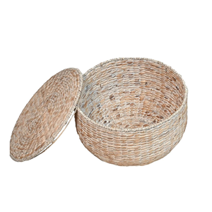 Water Hyacinth Rattan Side <b>Table</b> Eco-Friendly Coffee <b>Table</b> Lid Customized Color <b>Home</b> Furniture Living Room <b>Home</b> Office Vietnam - Product Image 4