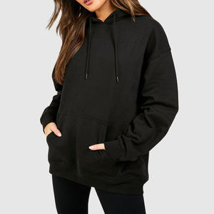 Nueva Llegada, Sudaderas con Capucha de Punto para Mujer, Talla Grande, Otoño, Hombros Caídos, Tejido Grueso, 100% Algodón, Transpirable, Manga Larga, Personalizable - Product Image 3