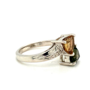 Bague de fête en argent sterling. 925 pour femmes, diamants en tourmaline naturelle, pierres précieuses multicolores, bijoux de mariage fins, bagues cadeaux - Product Image 2