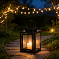 Vente en gros de porte-bougies en métal rétro |   Lanternes en fer forgé minimalistes pour décorations de table de Noël, de mariage ou de fête