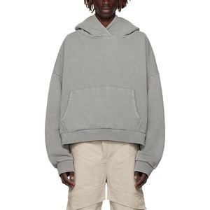 Sweats à capuche pour hommes personnalisés Boxy Fit recadrée couture Vintage sweats à capuche surdimensionnés sweats à capuche vierges personnalisés usine - Product Image 4