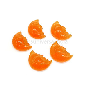 Carnelian Natural Carnelian Crescent <b>Moon</b> Face Hand Carved Gemstone Briolette for Jewelry Making Carnelian Half <b>Moon</b> Charms Bulk - Product Image 5