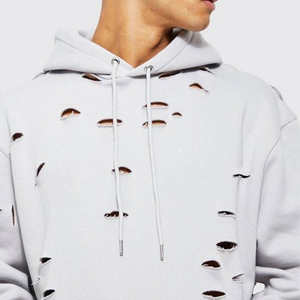 Vente en gros Vêtements décontractés pour hommes Sweats à capuche vieillis Couleur personnalisée Streetwear pour hommes Sweats à capuche vieillis - Product Image 2