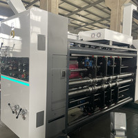 Mesin Cetak Kotak Bergelombang Otomatis Penuh Tugas Berat Lini Produksi Pengumpan Tepi Depan Printer Kotak Karton Jumbo
