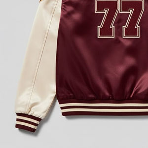 Chaqueta Universitaria Informal de Satén para Hombre, con Bordado de Chenilla, Superventas, Chaqueta Bomber de Béisbol Personalizada, Chaqueta Universitaria con Letras para Hombre - Product Image 5