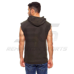 เสื้อมีฮู้ดแขนกุดสำหรับผู้ชายเสื้อมีฮู้ดสำหรับออกกำลังกายในยิมพิมพ์โลโก้ได้ตามต้องการ - Product Image 3