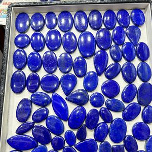 Cabochon de lapis-lazuli de grande taille de haute qualité, pierre précieuse bleue naturelle, pierre de paume, cirée/entoilée, certifiée par un tiers - Product Image 2
